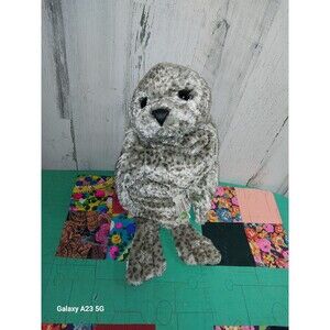 Folkmanis Harbor Seal Full Body Hand Puppet Brown Cream Realistic 19In 2011 EUC